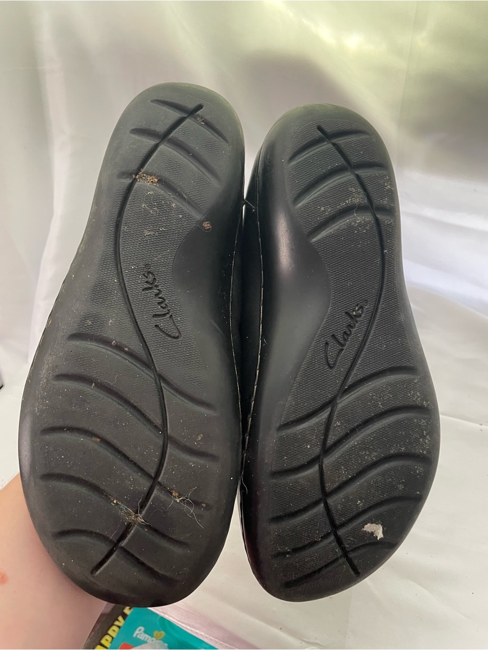 Clarks Women's Black Slip-On Comfort Flats 7.5XW